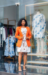 Elegant floral shift dress